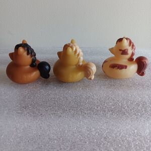 Lot of 3 Vintage Squeak Toy Oriental Trading Baby Rubber Animal